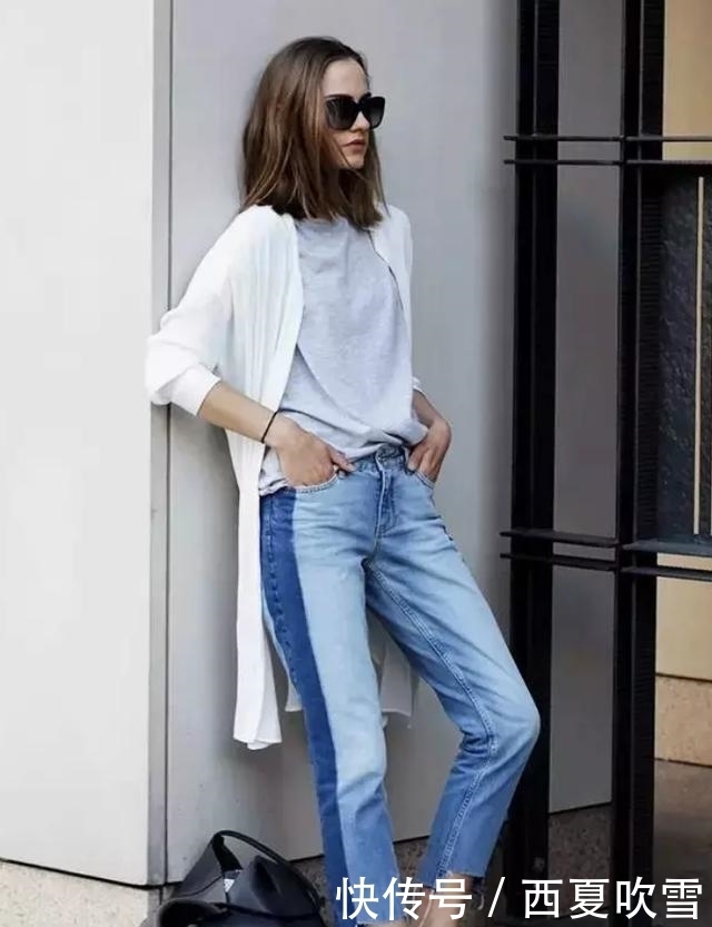 分烟管裤|九分裤+平底鞋,才是早秋最潮搭配