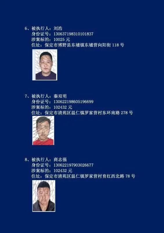 市中级人民法院|河北3市实名曝光！这些人将处处受限