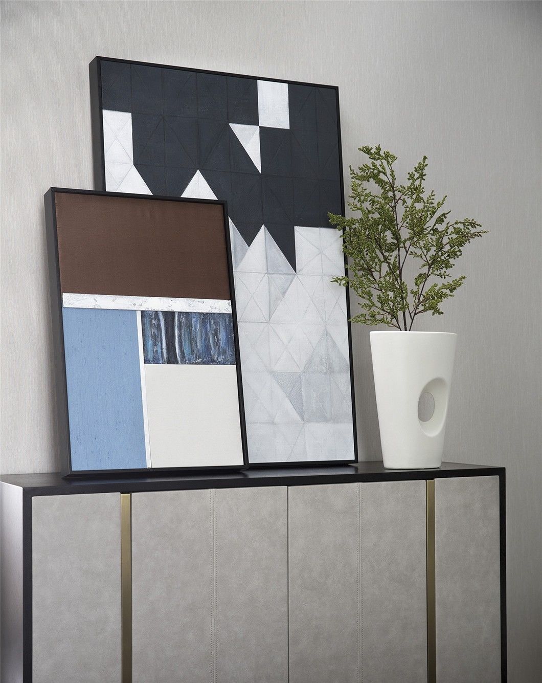  样板间|130㎡现代低奢风样板间, 柔和不乏雅致的高级感