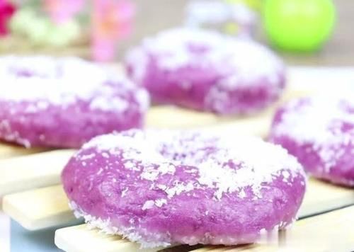  紫薯|在家教你做紫薯椰蓉甜甜圈，简单营养，甜香软嫩，孩子特喜欢