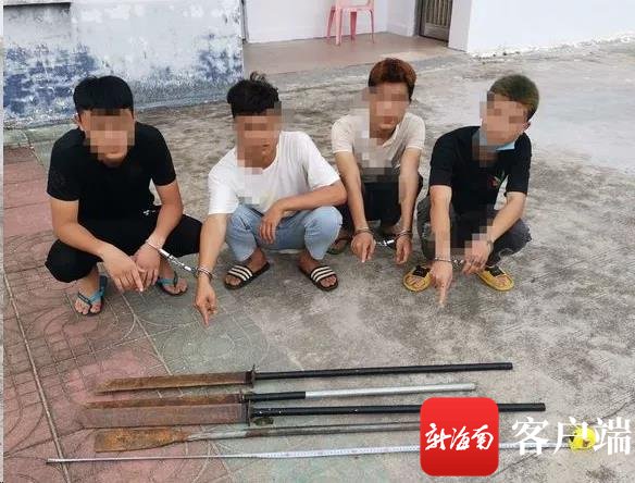  持刀|7人结伙持刀追砍人，万宁警方10小时“全拿下”