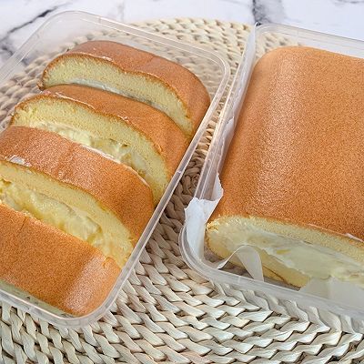  爱乐|爱乐甜零卡糖下午茶软嫩榴莲蛋糕卷