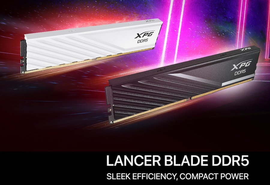 威刚发布 XPG LANCER BLADE系列DDR5内存：矮版散热片设计