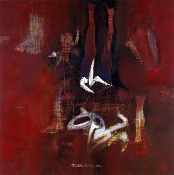  笔触|强烈的笔触和色彩，表现出韧性、肮脏及人性