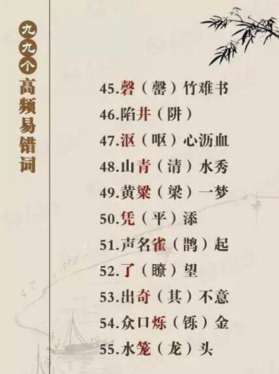 语文|语文老师提醒这88个错别字,逢考必错,掌握不牢固等着丢分吧!