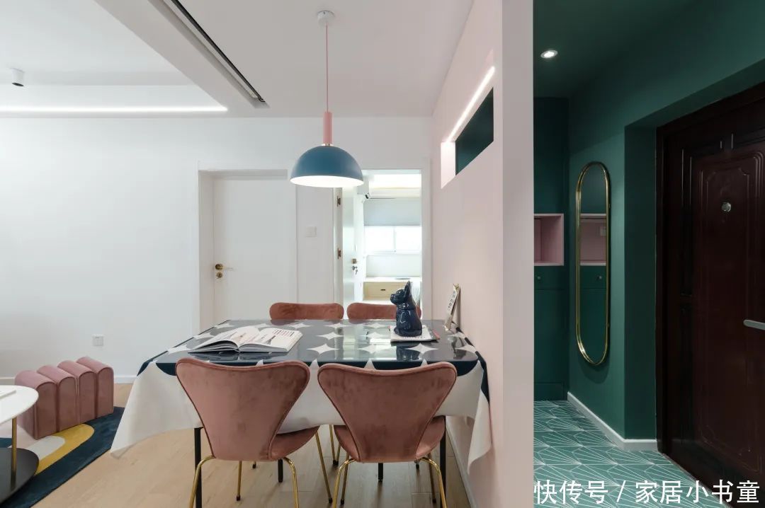 整体空间|谁说旧房改造配色不能更大胆一点!