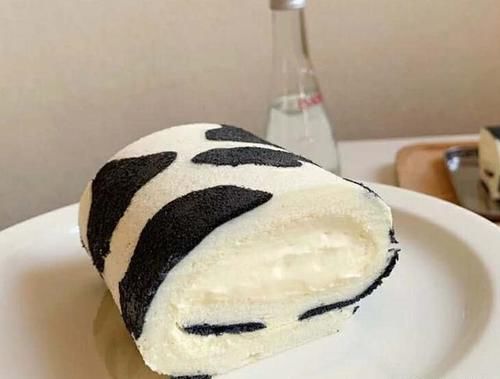  快快|吃可爱长大的天使卷，还带着奶牛花纹，步骤超详细，快快学起来