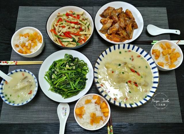  晒晒|晒晒一家三口的晚餐，合理搭配拒绝精致穷，网友：是会过日子的人