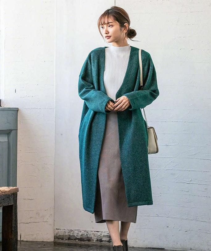 温柔|早晚微凉的秋季,温柔感满满的针织开衫就这样穿,保暖还方便!