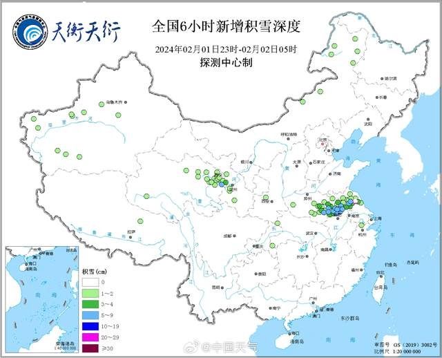 雨雪不停歇！安徽明光6小时新增积雪达9厘米