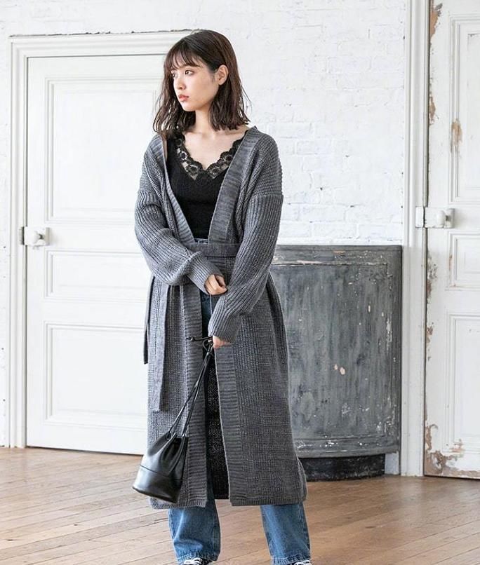 温柔|早晚微凉的秋季,温柔感满满的针织开衫就这样穿,保暖还方便!