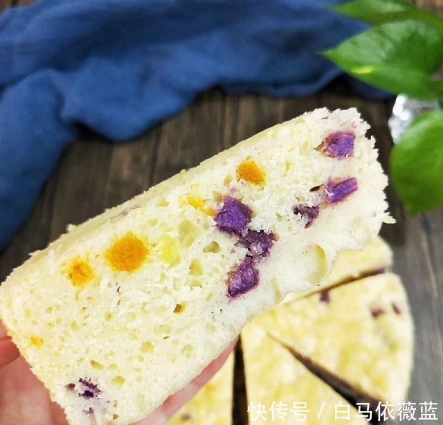  发糕|南瓜紫薯发糕，松软香甜，简单营养