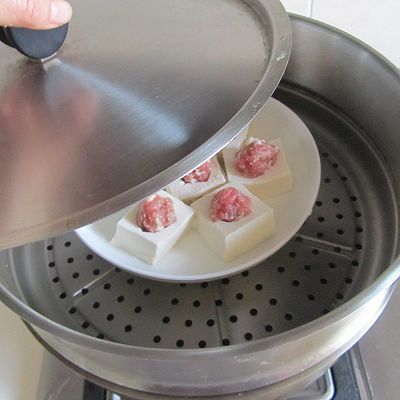  肉馅|咸蛋黄豆腐酿丸子