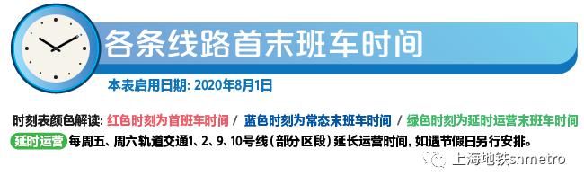 最新|今起实行！最新上海地铁首末班车时刻表请收好