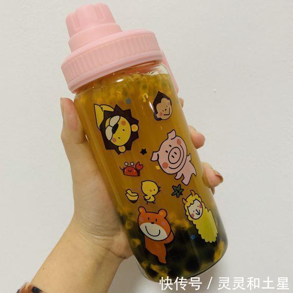  入保鲜袋中|夏日饮品-百香果啵啵桂花绿