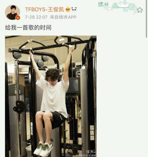  器械|王俊凯晒健身照，健身器械是亮点，努力练习臂力疑在为新戏做准备