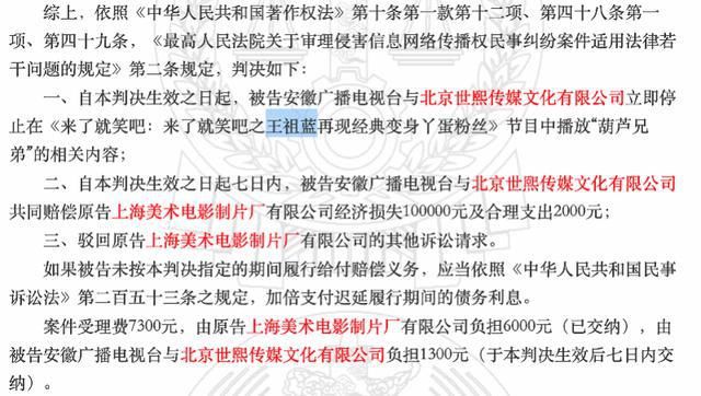  裁判文书网|“cos葫芦娃被判侵权”引热议，王祖蓝方回应