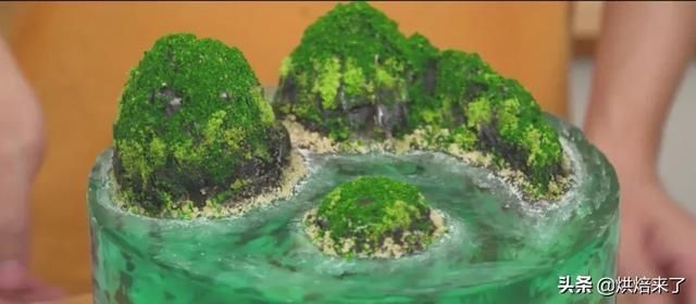 海岛|绝了日本小哥做出以假乱真的海岛果冻蛋糕,网友我和猫都惊了