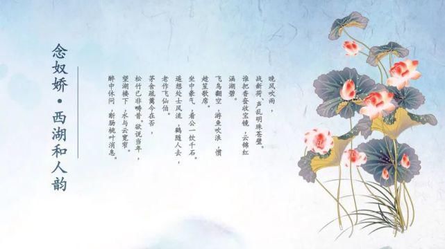  淡雅|淡雅荷花中国文化传统国学PPT模板