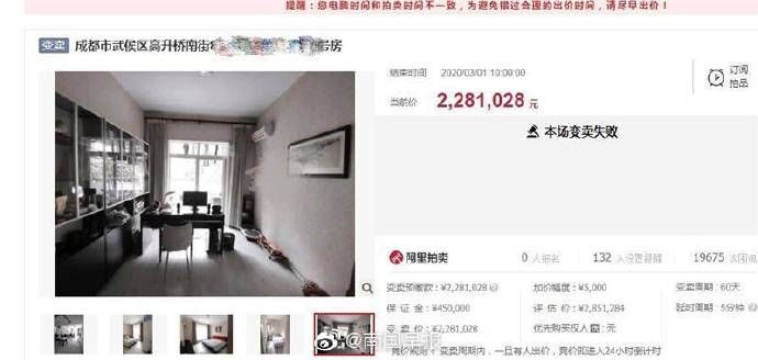 流拍|285万元的房产两次流拍,男子以228万流拍价“捡漏”