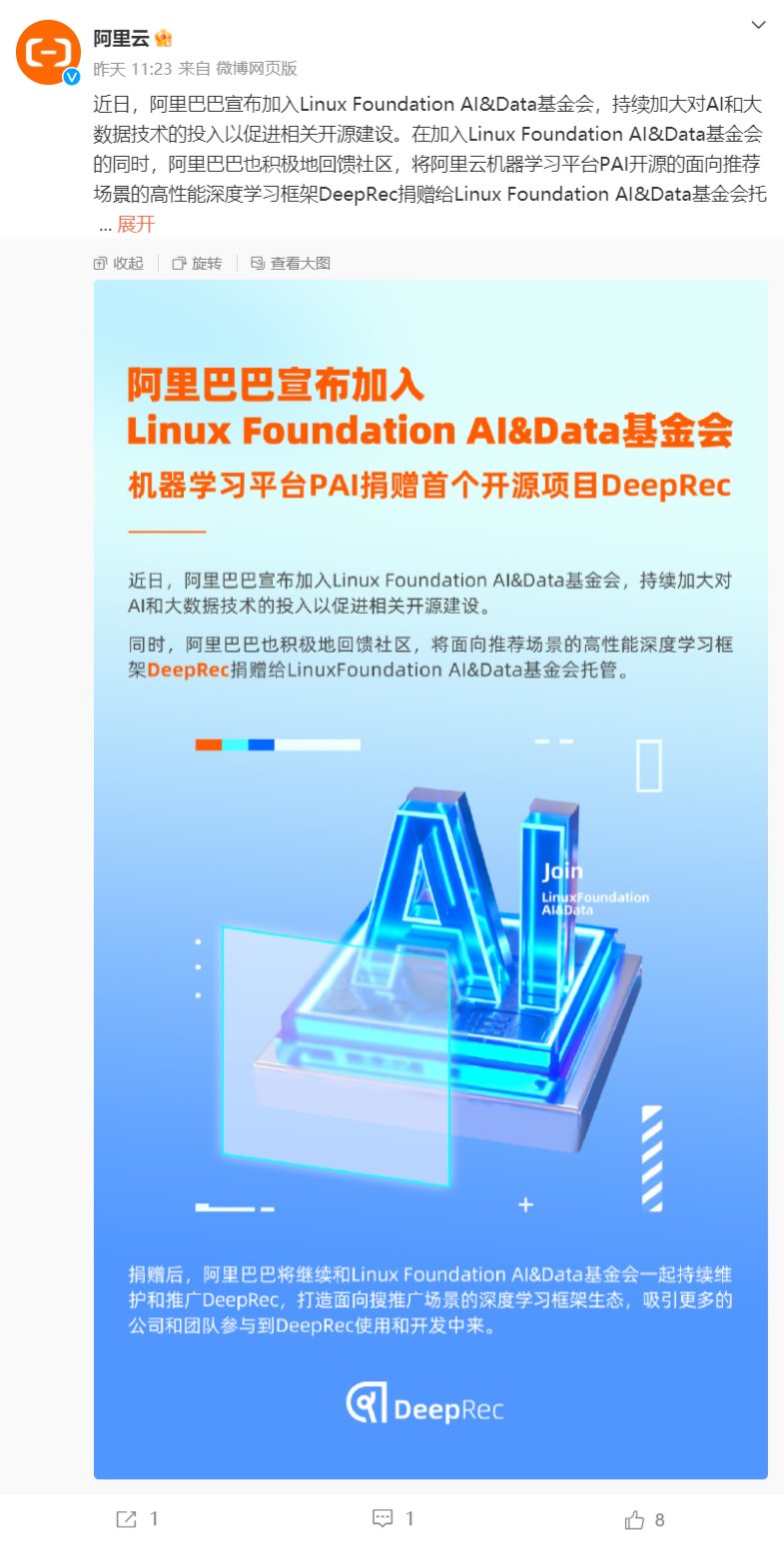 阿里宣布加入Linux Foundation AI&Data基金会