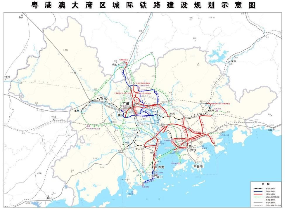  城际|近期总投资超4700亿，大湾区城际铁路规划两步走