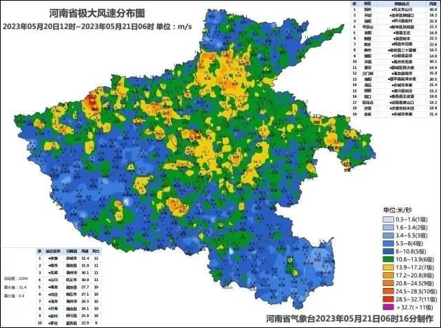 注意防护！河南多地迎大风 局部大暴雨