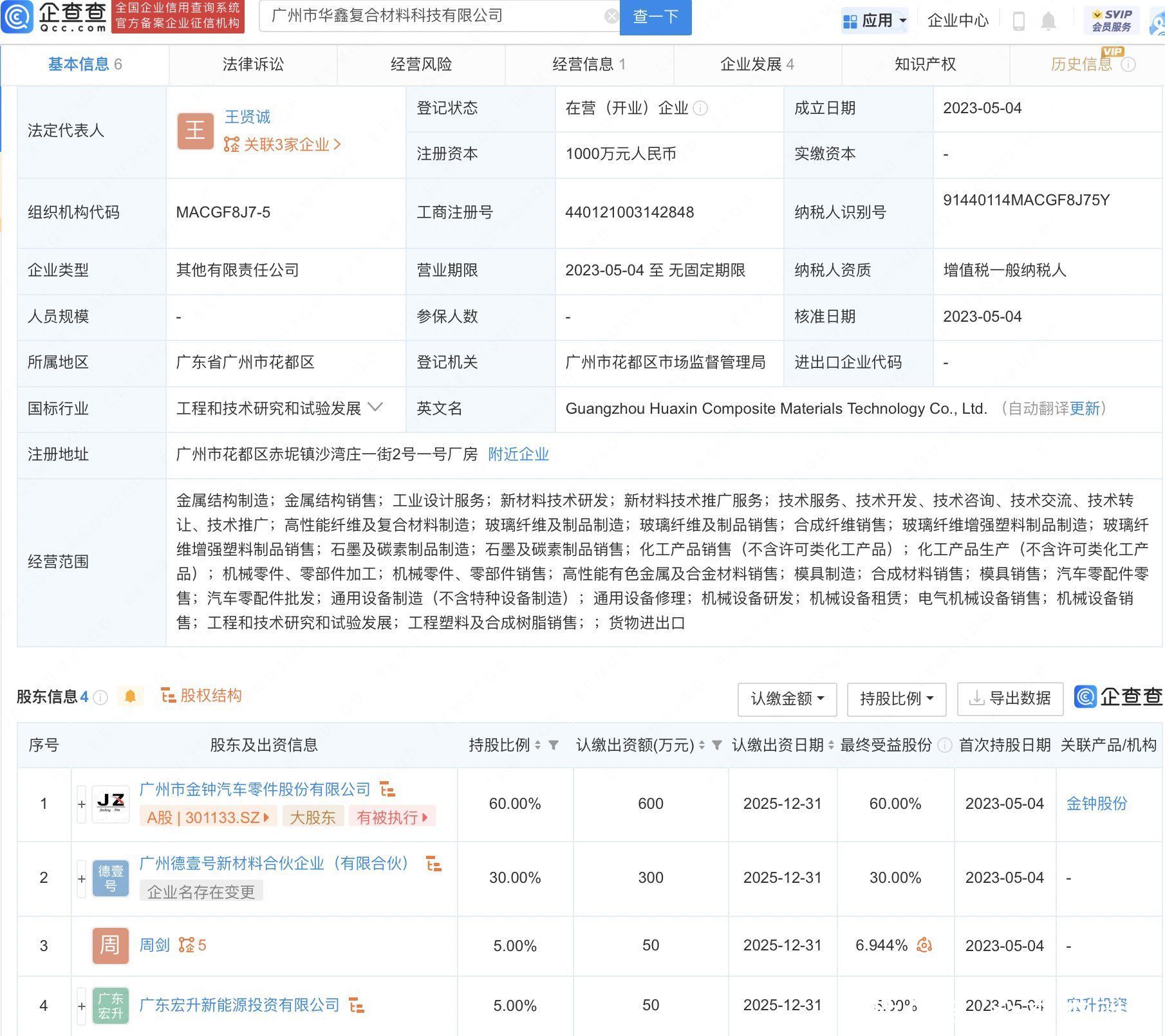 金钟股份投资设立复合材料科技新公司