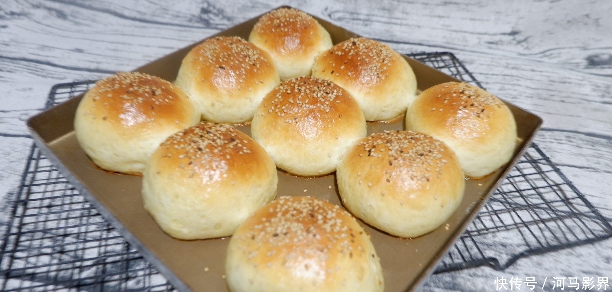 中筋面粉|无糖版的普通的中筋粉汉堡包就是这么简单