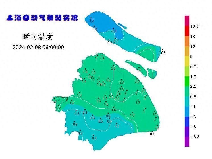 低温起步，上海今天最高温8℃ 白天多云到阴