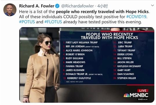 竞选团队|他们都危险？美社交媒体流传近期与特朗普确诊女助理共同出行者名单