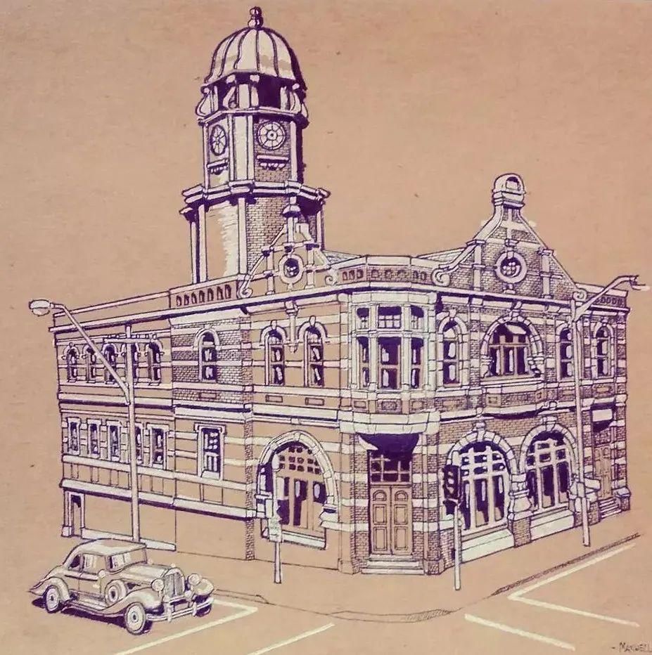 画师|英国插画师的钢笔建筑