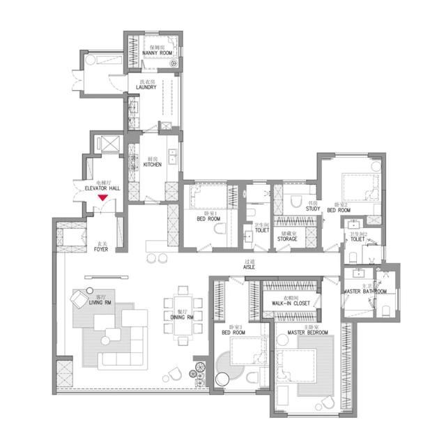 成都|成都 240 m2 极简大平层,兼顾自由与温暖的家