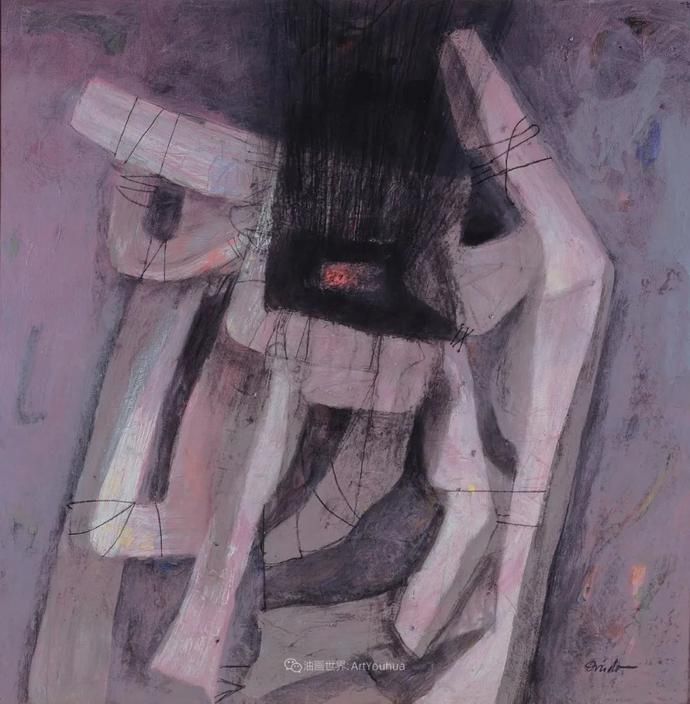  笔触|强烈的笔触和色彩，表现出韧性、肮脏及人性