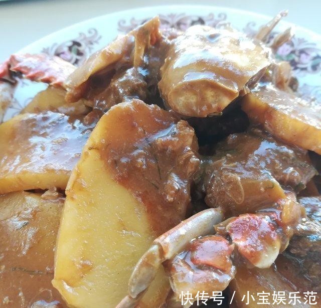 鲜香|梭子蟹炒年糕,鲜香软糯最迷人