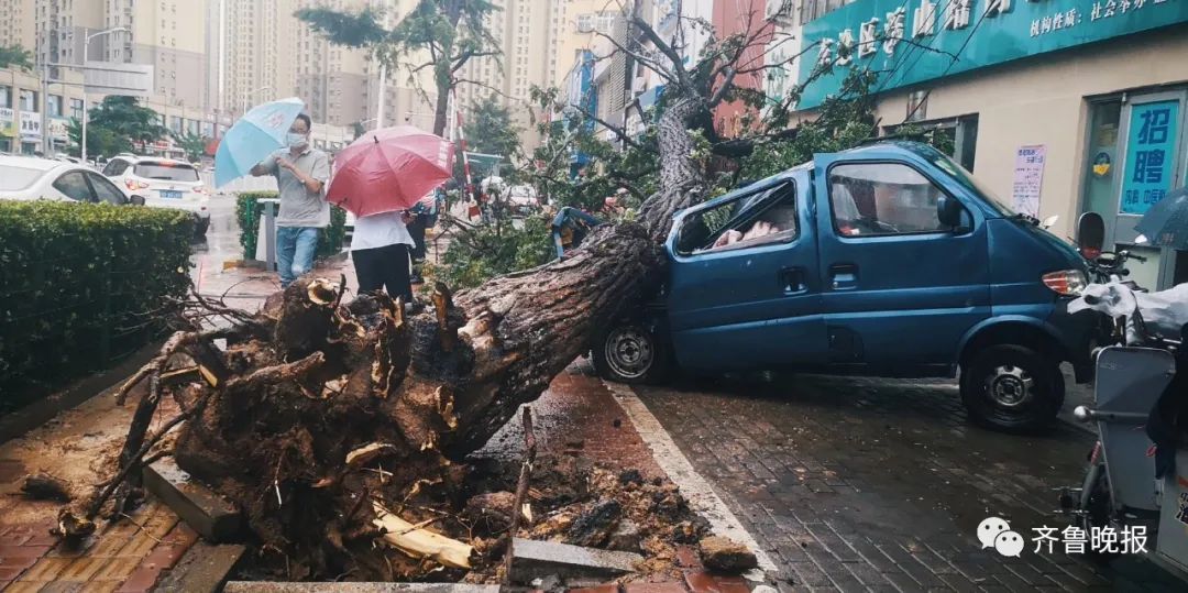 冲跑|地铁停运,海水浴场、崂山景区全线关闭!青岛这场暴雨,小区大门都被冲跑了