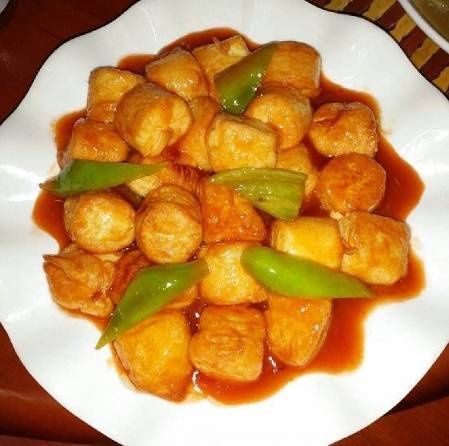 表面|酸甜鸡蛋豆腐, 要让酱汁裹在豆腐表面