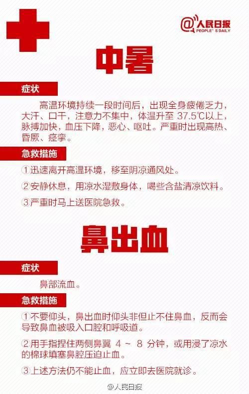 急救|人民日报：急救常识记下来，关键时候用！