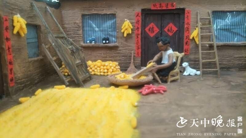 后们|80后小伙用面塑捏出农村院落缩影，触动大批80后们集体回忆童年