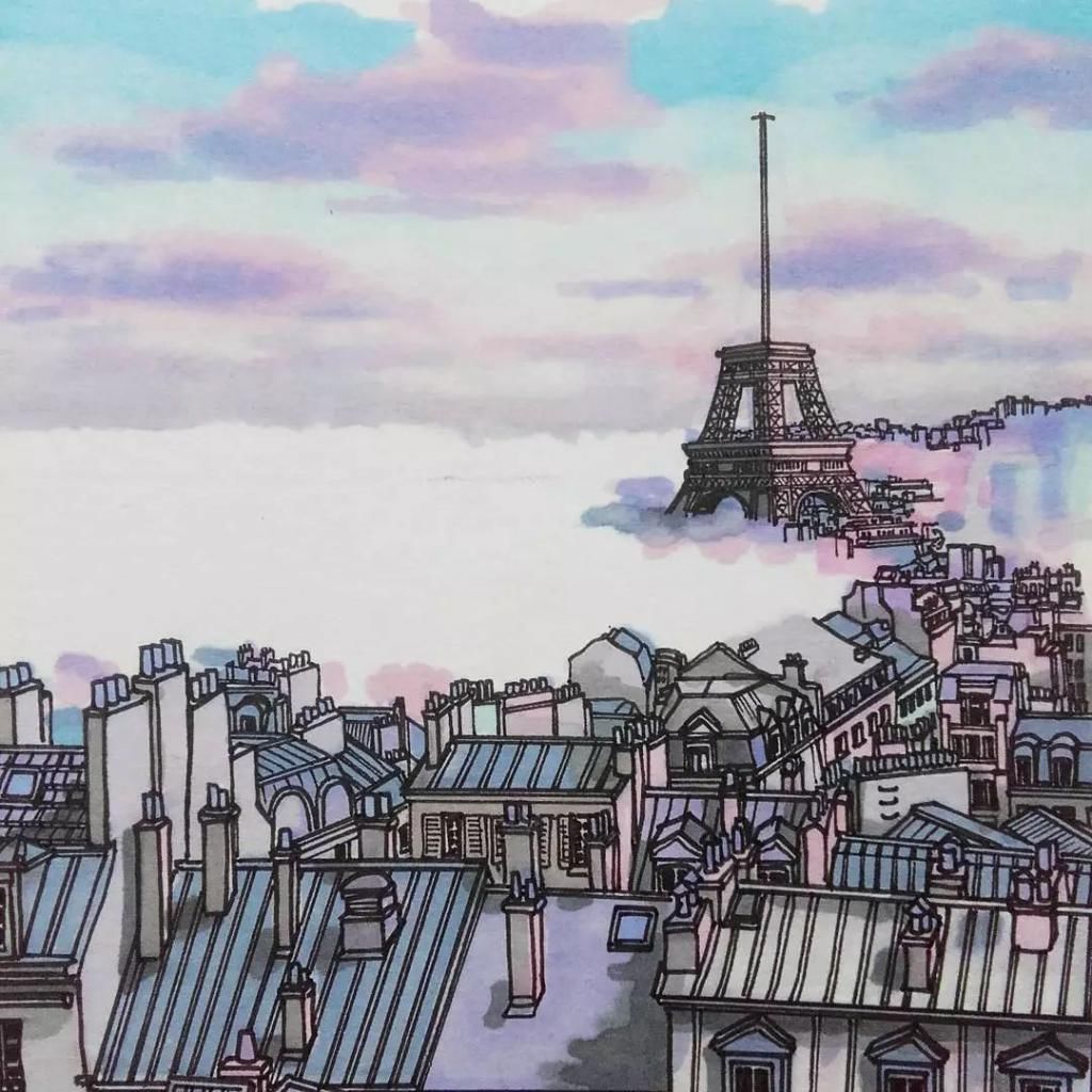 画师|英国插画师的钢笔建筑