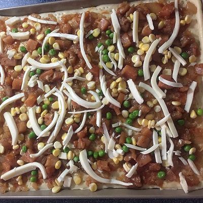  披萨|火腿鸡丁时蔬披萨