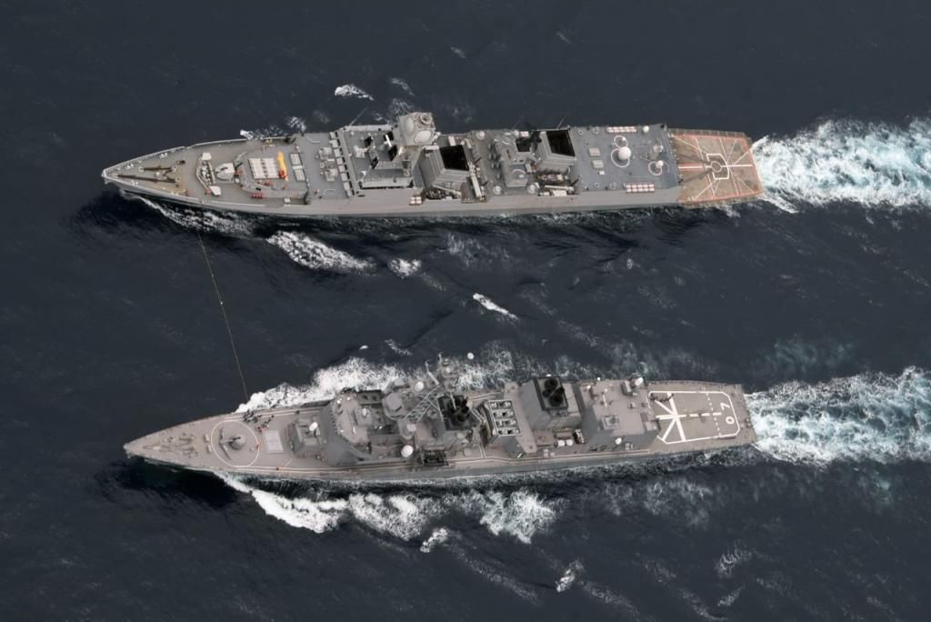 印版|印度和日本出动5艘精锐战舰,加贺号准航母领衔,印版神盾舰护航