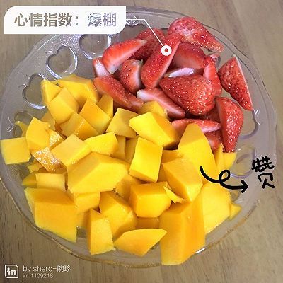  西米露|芒果草莓牛奶西米露