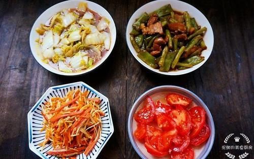 晒晒|晒晒我家的晚餐,半小时就做好,虽然素菜多,但营养足味道香