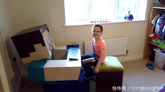 欣喜若狂|别人眼里的妈妈,DIY我的世界风格电脑,孩子看到后欣喜若狂