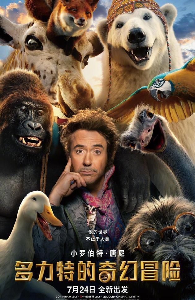  奇幻冒险|唐尼主演《多力特》票房破亿 为影院复工后首部