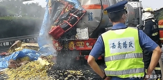 发生|高速公路两大货车相撞，30万个鸡蛋碎一地，货车司机损失惨重