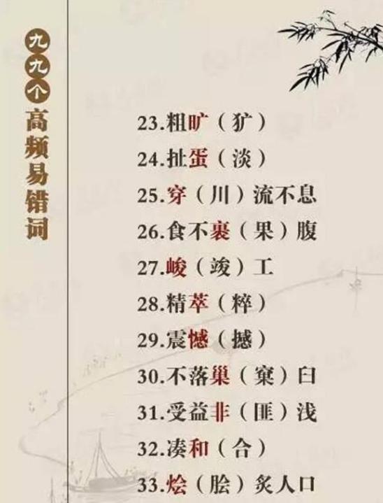 语文|语文老师提醒这88个错别字,逢考必错,掌握不牢固等着丢分吧!