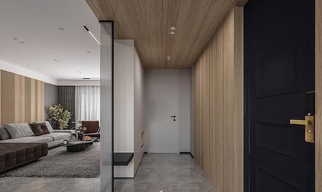  水泥|玄关地面铺这样,一进门就爱上你家,远看跟水泥自流平一样,大气