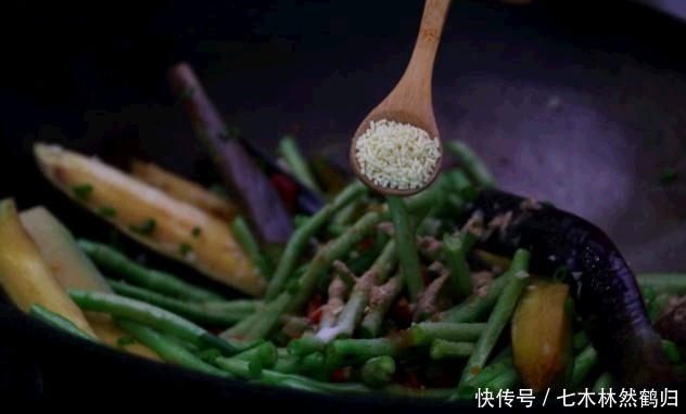  烧茄子|老家常见下饭菜，长豆角烧茄子，软烂鲜香，又得多吃两碗饭